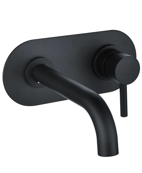 Sonas Harrow Matt Black Wall Mounted Basin Mixer | BLKH007