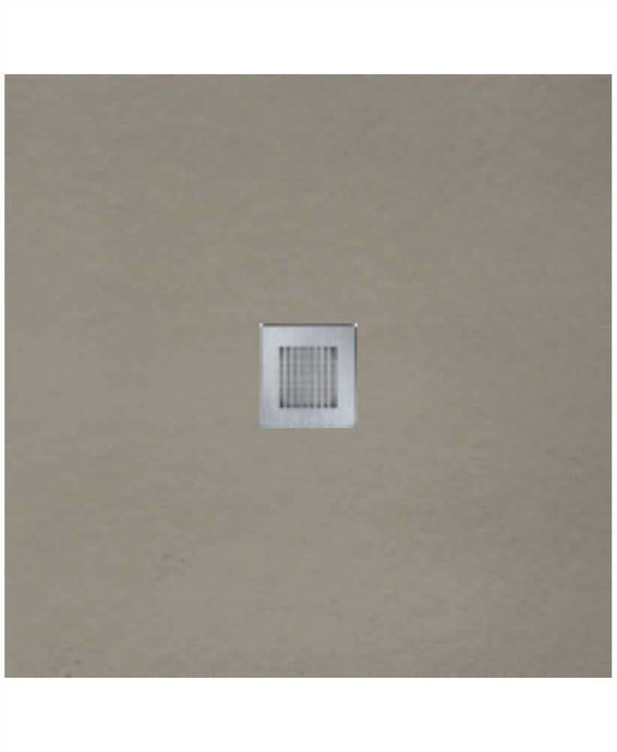 sonas slate taupe square shower tray and waste