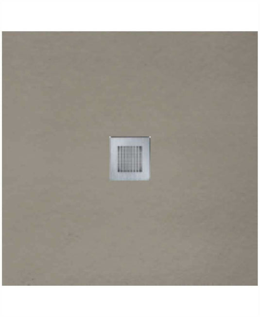 sonas slate taupe square shower tray and waste