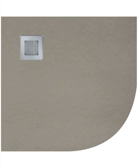 sonas slate taupe quadrant shower tray and waste