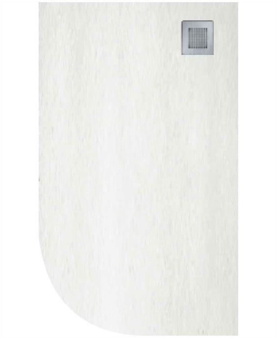 sonas slate white offset quadrant shower tray and waste