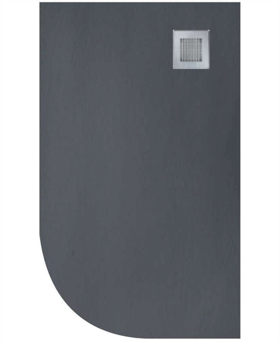 Sonas Slate Anthracite 1000X800Mm Rh Offset Quadrant Shower Tray & Waste | NSLQ1080RHAT