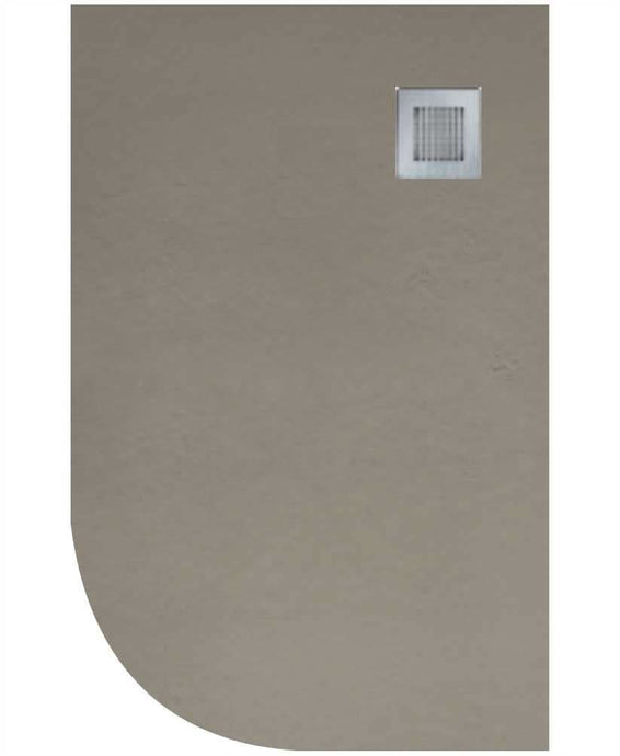 Sonas Slate Taupe 1000X800Mm Rh Offset Quadrant Shower Tray & Waste | NSLQ1080RHTP