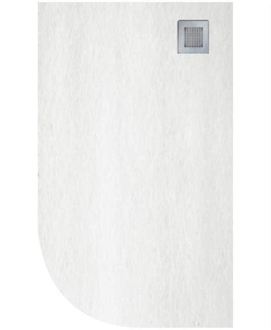 Sonas Slate White 1200X800Mm Rh Offset Quadrant Shower Tray & Waste | NSLQ1280RHWH