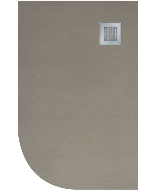 Sonas Slate Taupe 1200X800Mm Rh Offset Quadrant Shower Tray & Waste | NSLQ1280RHTP