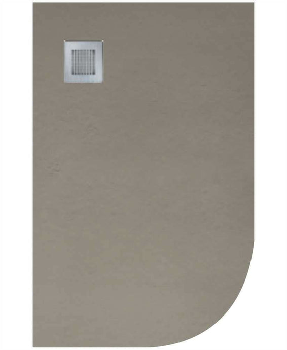 Sonas Slate Taupe 1200X900Mm Lh Offset Quadrant Shower Tray & Waste | NSLQ1290LHTP