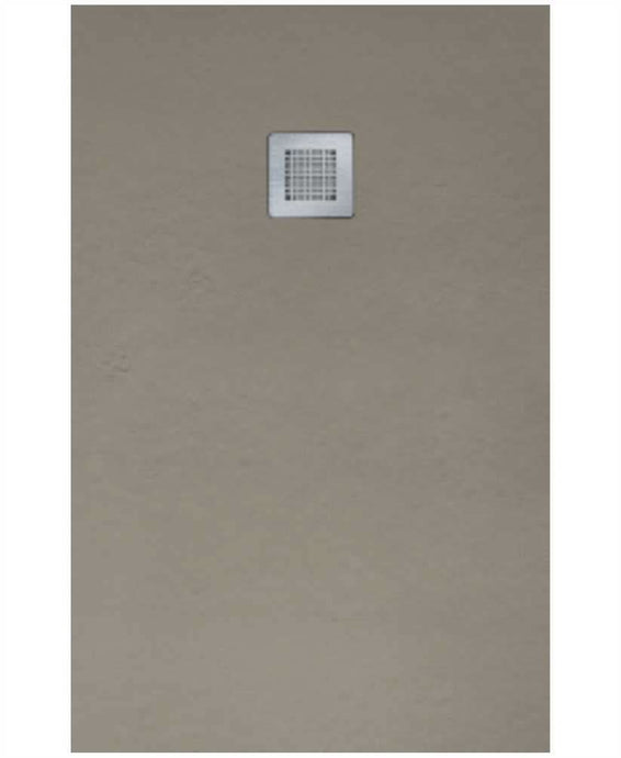 sonas slate taupe rectangular shower tray and waste