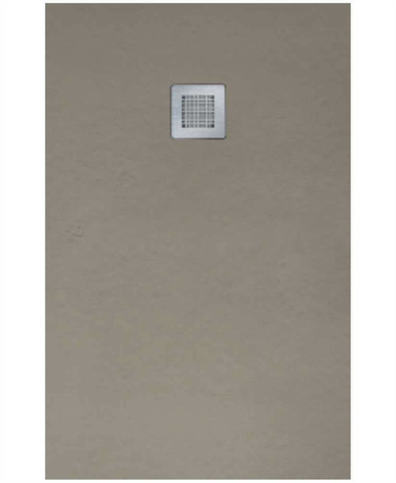 sonas slate taupe rectangular shower tray and waste