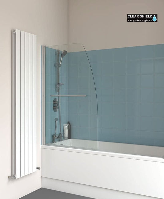 Sonas Lunar Sb3 Radius Bathscreen With Towel Rail | LBS003