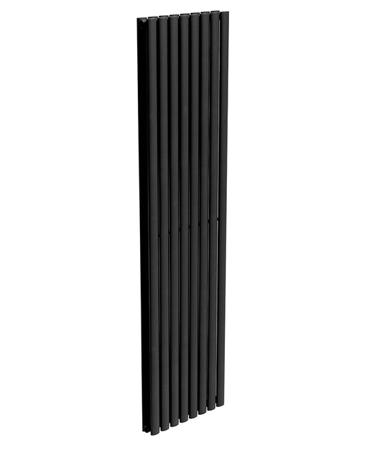 Sonas Amura Elliptical Tube Vertical Designer Radiator  1800 X 480 Double Panel Black | ADPV1848BK