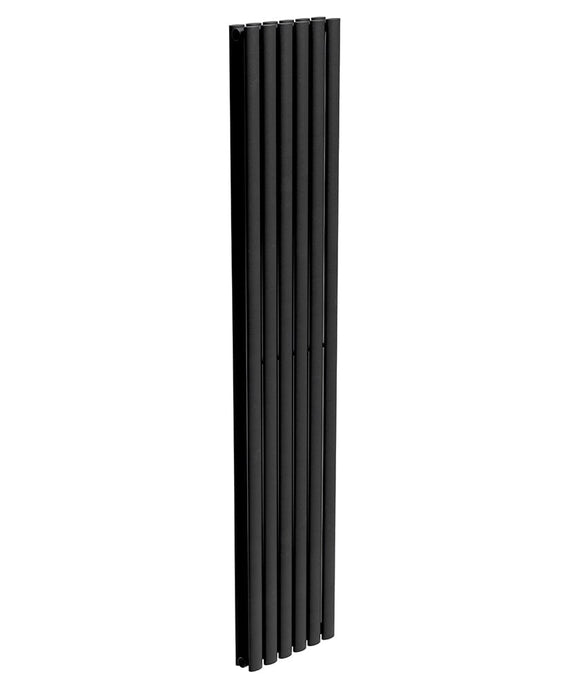 Sonas Amura Elliptical Tube Vertical Designer Radiator  1800 X360 Double Panel Black | ADPV1836BK