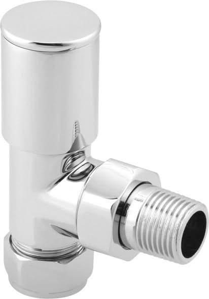 Sonas Round Angled Chrome Radiator Valve | RAVAL01