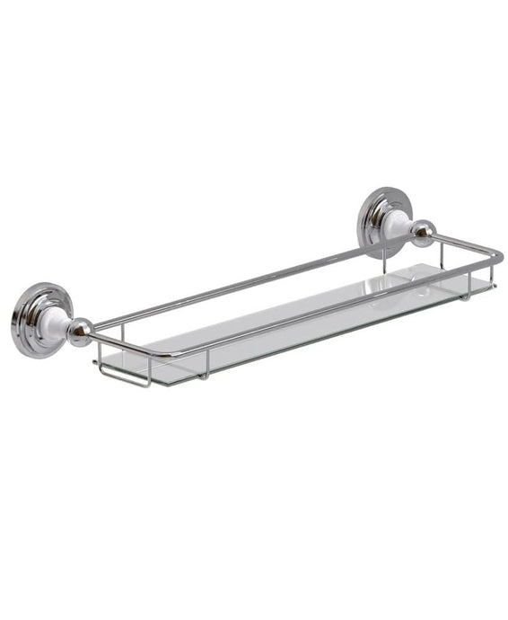 chrome glass shelf