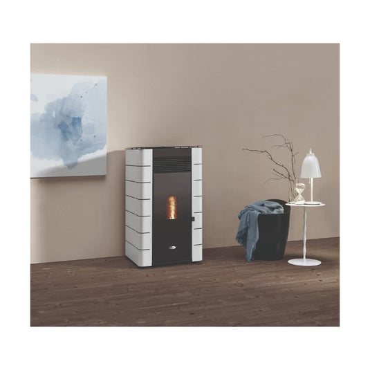 stanley solis K1200+ 10.3kw wood pellet boiler in black
