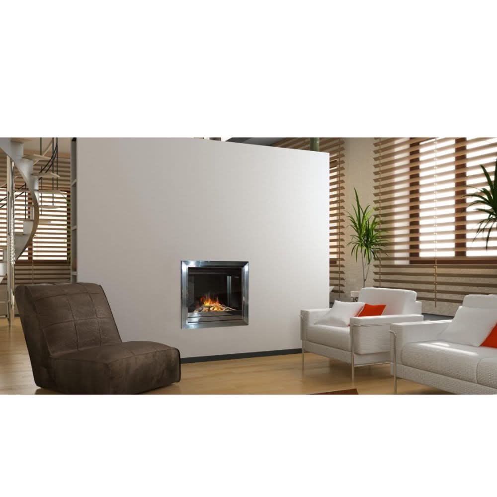 Evonic Topaz Insert Electric Fire, Chrome - Toss Bryan - Toss Bryan