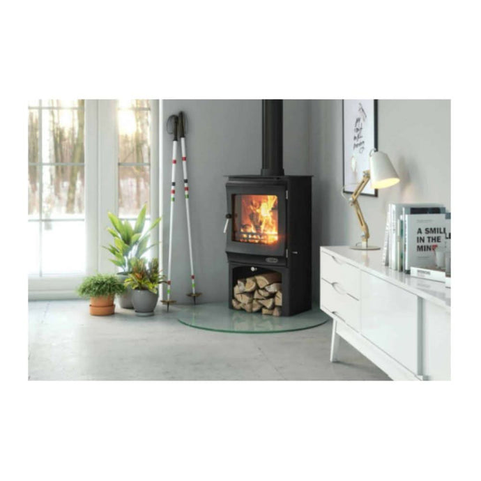 henley elcombe eco 5kw and logstore in matt black