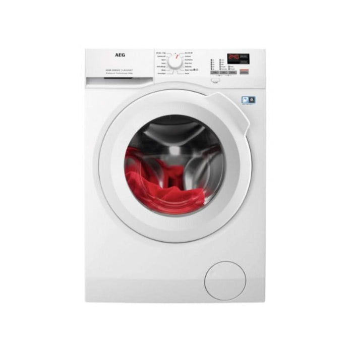 white AEG 8kg freestanding washing machine