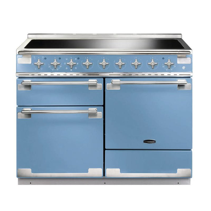 induction rangemaster elise 110 in china blue with chrome trim