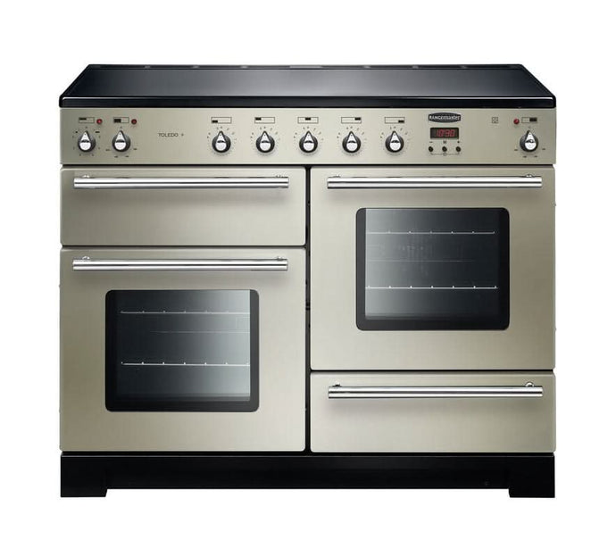 induction rangemaster toledo plus 110 in ivory with chrome trim