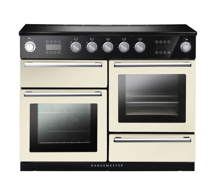 induction rangemaster nexus steam oven 110 in ivory with chrome trim