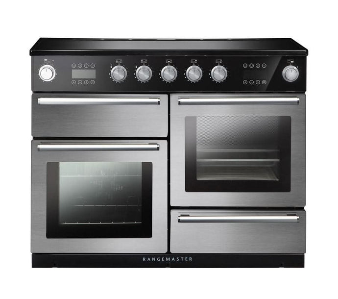 induction rangemaster nexus steam oven 110 in stainless steel with chrome trim