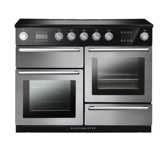 induction rangemaster nexus steam oven 110 in stainless steel with chrome trim