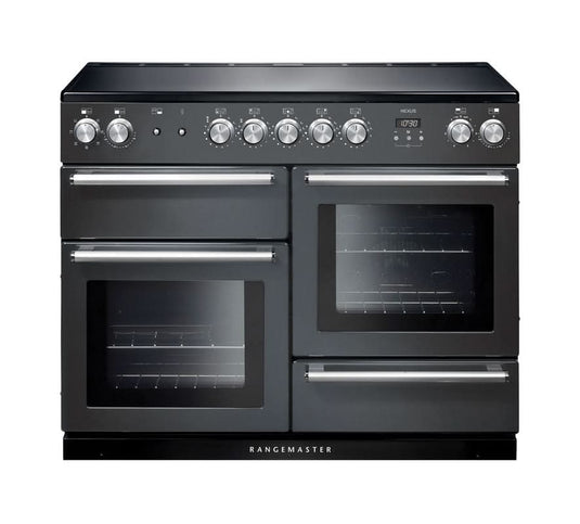 induction rangemaster nexus 110 in slate with chrome trim