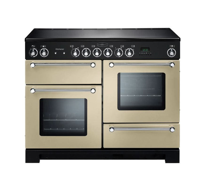 ceramic rangemaster kitchener 110 in cream with chrome trim