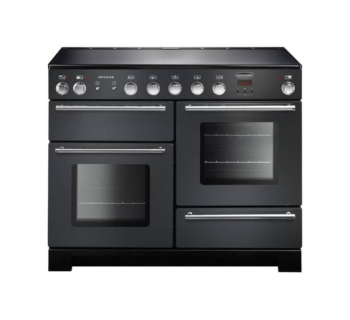 induction rangemaster infusion 110 in slate with chrome trim
