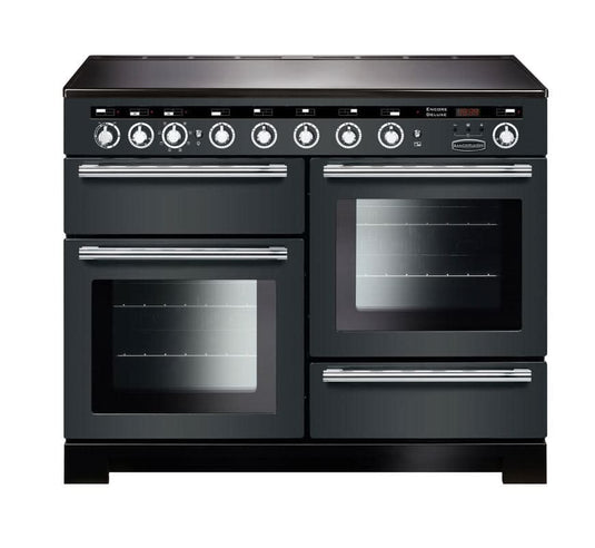induction rangemaster encore deluxe 110 in slate with chrome trim