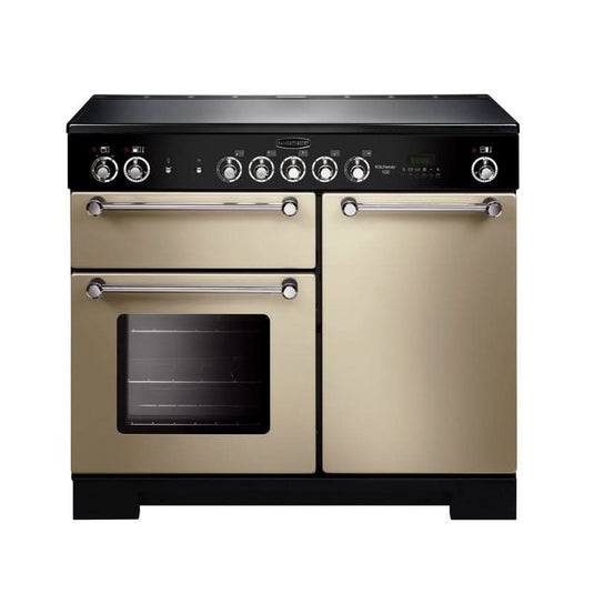 Rangemaster Kitchener 100 | Ceramic | Cream | Chrome Trim | KCH100ECCR/C