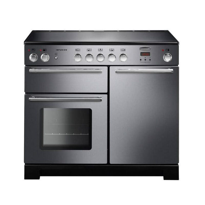 induction rangemaster infusion 100 in stainless steel with chrome trim