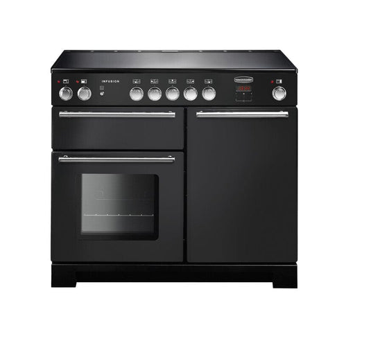 Rangemaster Infusion 100 | Induction | Charcoal Black | Chrome Trim | INF100EICB/