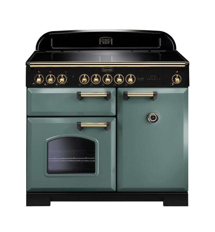 Load image into Gallery viewer, Rangemaster Classic Deluxe 100 | Induction | Mineral Green |Brass Trim | CDL100EIMG/B
