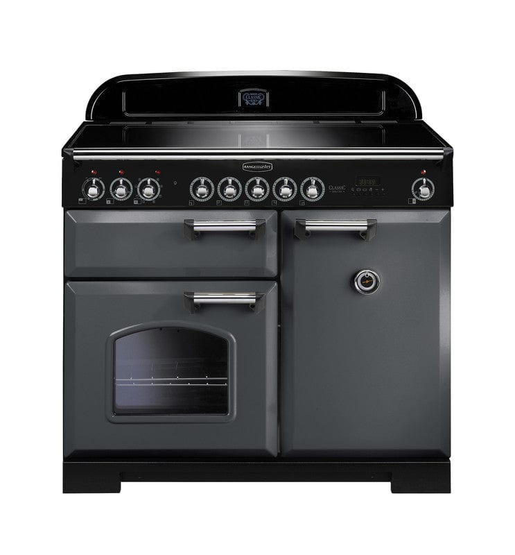 Load image into Gallery viewer, Rangemaster Classic Deluxe 100 | Induction | Slate | Chrome Trim | CDL100EISL/C
