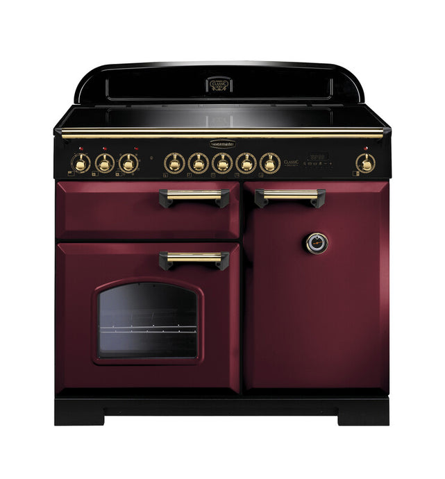 Rangemaster Classic Deluxe 100 | Induction | Cranberry |Brass Trim | CDL100EICY/B