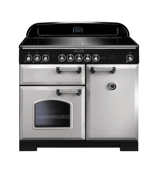 Rangemaster Classic Deluxe 100 | Induction | Pearl | Chrome Trim | CDL100EIRP/C