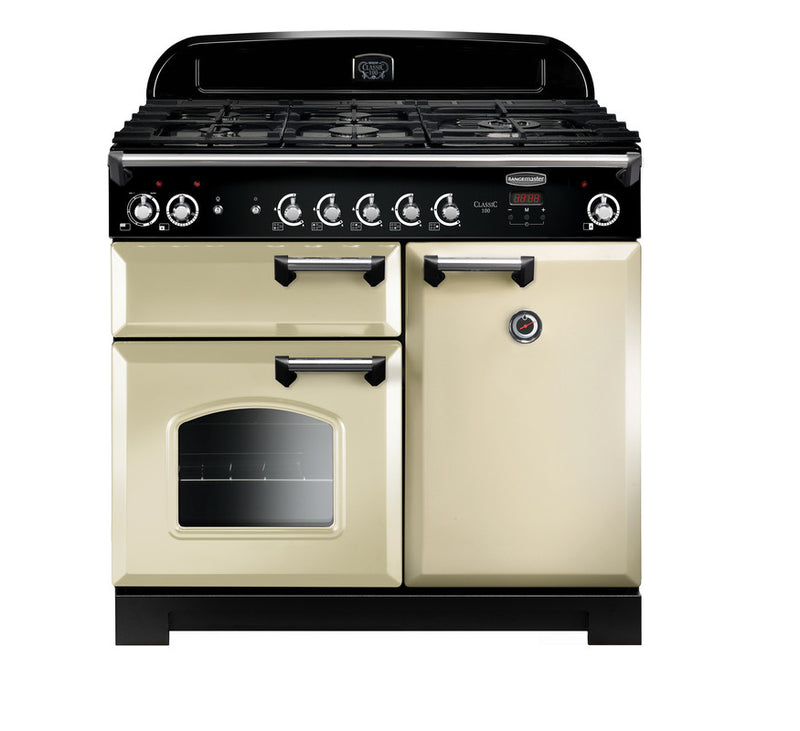 Load image into Gallery viewer, Rangemaster Classic 100 | Natural Gas | Cream | Chrome Trim | CLA100NGFCR/C
