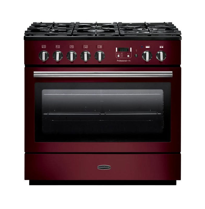 Rangemaster Professional Plus FX 90 | Dual Fuel | Cranberry | Chrome Trim | PROP90FXDFFCY/C