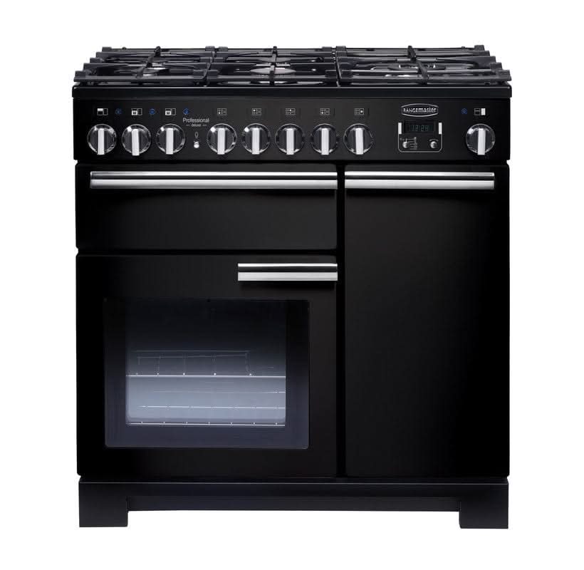 Rangemaster Professional Deluxe 90 | Dual Fuel, Black - Cork - Toss Bryan