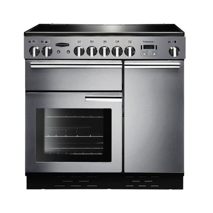 ceramic rangemaster professional plus 90 in stainless steel with chrome trim