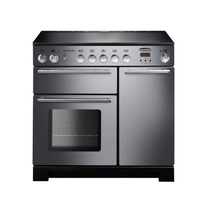 induction rangemaster infusion 90 in stainless steel with chrome trim
