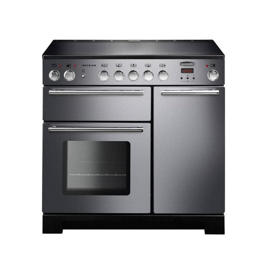 induction rangemaster infusion 90 in stainless steel with chrome trim