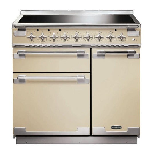 induction rangemaster elise 90 in cream with chrome trim