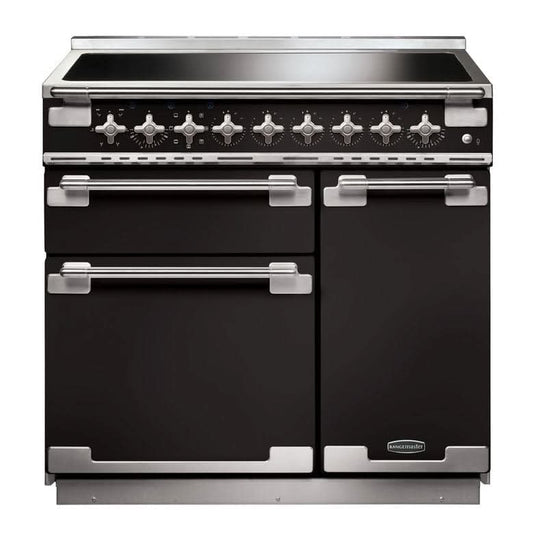 induction rangemaster elise 90 in black with chrome trim