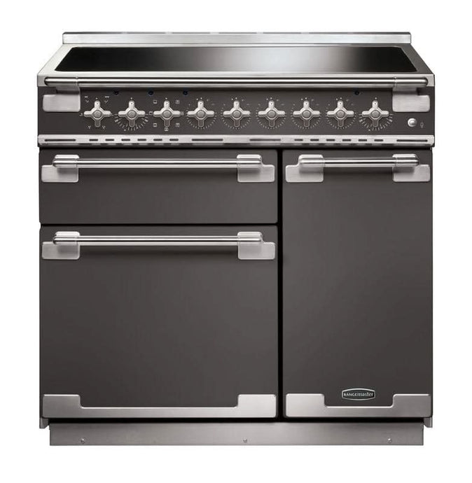 induction rangemaster elise 90 in slate with chrome trim