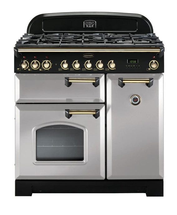 Rangemaster Classic Deluxe 90 | Dual Fuel | Royal Pearl | Brass Trim | CDL90DFFRP/B