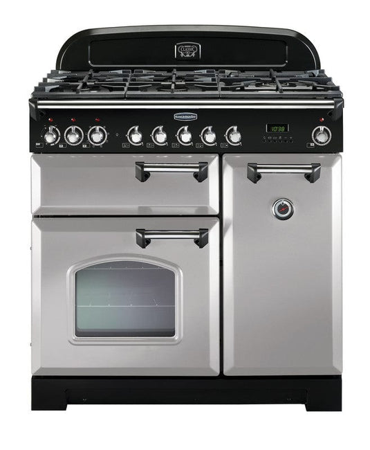 Rangemaster Classic Deluxe 90 | Dual Fuel | Royal Pearl | Chrome Trim | CDL90DFFRP/C