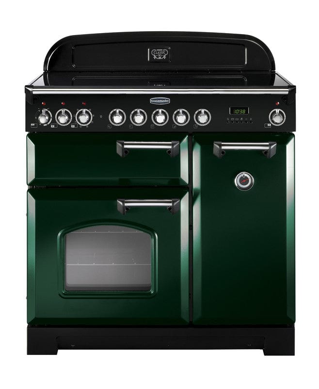 Load image into Gallery viewer, Rangemaster Classic Deluxe 90 | Ceramic | Green | Chrome Trim | CDL90ECRG/C
