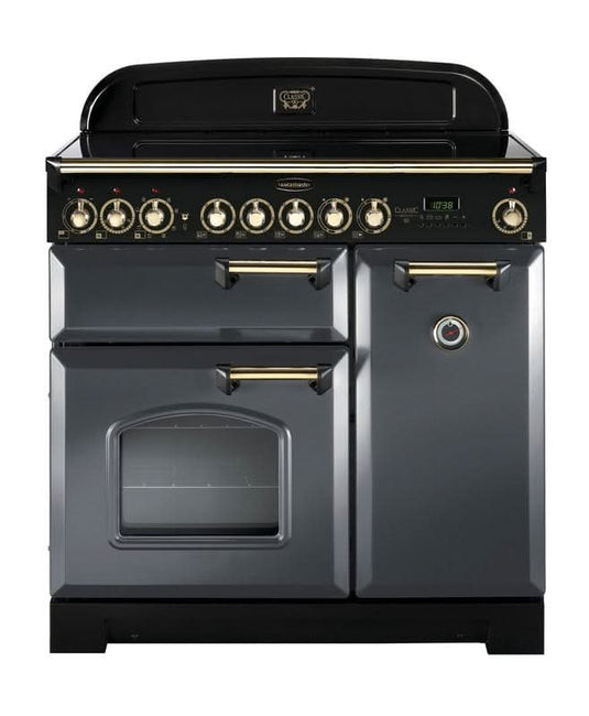 ceramic rangemaster classic deluxe 90 in slate with brass trim
